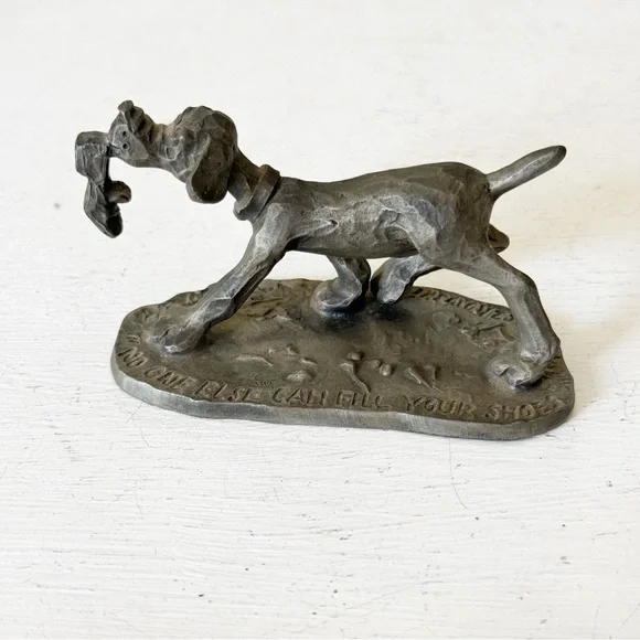 Pewter Dog Figurine by Philip Kraczkowski Hallmark Cards 1975 Little Gallery - Picture 2 of 13
